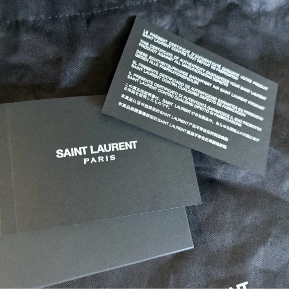 Saint Laurent Women's Black and Cream Heels - Picture 2 of 8